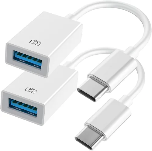 Vista 9 de Adaptador USB-C a USB para iPhone 15, 16, 17, MacBook Pro Air 2025, iMac iPad mini Pro, compatible con convertidor de cable USB OTG certificado MFi