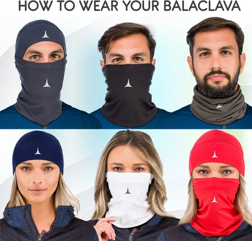Vista 7 de Máscara de esquí de pasamontañas Máscara de invierno para hombres y mujeres Equipo de clima frío para esquí, snowboard y equitación en moto