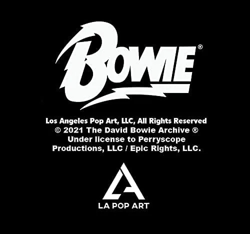 Vista 6 de LA POP ART Womens Word Art T-Shirt - David Bowie Logo