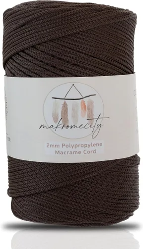 Vista 14 de Makromecity, Cordón de macramé de poliéster de 2 mm x 250 yardas (750 pies) Cordón de macramé de 2 mm de polipropileno para arte y manualidades