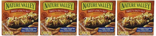 Vista 4 de Nature Valley, Barras de granola, dulce y salado, nuez de pretzel de chocolate, caja de 7.4 onzas (paquete de 4)