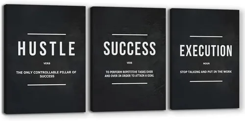 Vista 15 de Halioyo Pósteres motivacionales en lienzo, arte de pared inspirador, cita de empresario, decoración de pared, obra de arte para sala de estar