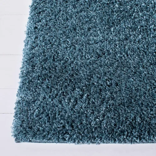 Vista 3 de SAFAVIEH Venus Shag Collection - Alfombra decorativa, 2 pies 2 pulgadas x 4 pies, color azul, diseño sólido, no desprende pelusa y de fácil cuidado