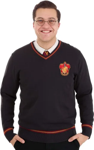 Vista 6 de Fun Costumes Suéter de uniforme Gryffindor de Harry Potter para adultos, Negro