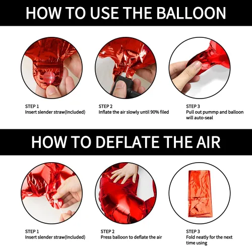 Vista 4 de Cartel de feliz cumpleaños – 13 globos negros y rojos, globo de letras de aluminio de 16 pulgadas con 12 globos de estrella para suministros