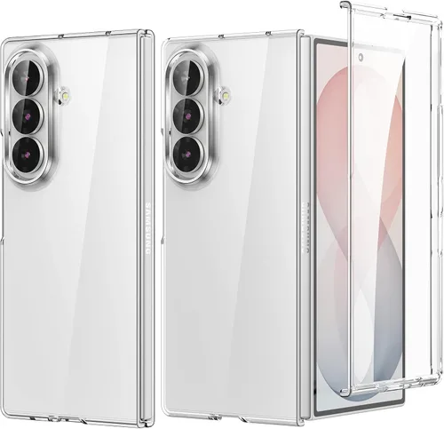 Vista 13 de Foluu Funda transparente para Samsung Galaxy Z Fold 5 con protector de pantalla frontal integrado, resistente a los arañazos, carcasa protectora