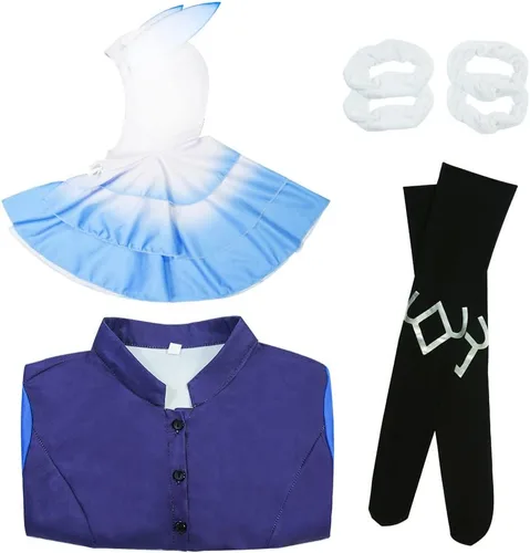 Vista 2 de Weixu Games Abyss - Disfraz de mago para cosplay Genshin Impact Ice Precioso uniforme de capa, traje de Halloween