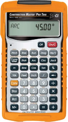 Vista 2 de Calculated Industries Construction Master Pro Trig Calculadora de fracción de pies y pulgadas de construcción avanzada y calculadora de fracción