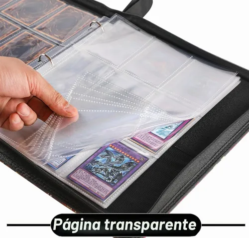 Vista 3 de Carpeta de tarjetas para tarjetas YuGiOh – Libro con 9 bolsillos con fundas compatible con tarjetas Yugioh, capacidad para 720 tarjetas