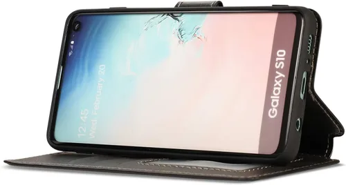 Vista 4 de QLTYPRI Funda tipo cartera para Samsung Galaxy S8, color negro