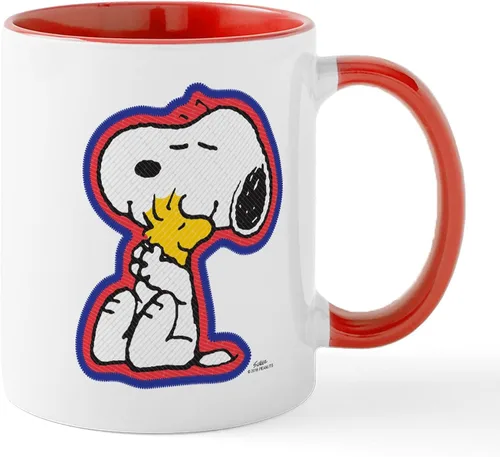 Vista 25 de CafePress Snoopy Mom Hug Mugs Taza de café de cerámica de 11 oz (11.0 fl oz)