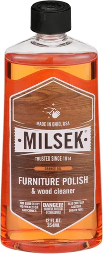 Vista 2 de Milsek ORR-4 Limpiador de Muebles cera, con Aceite de naranja, Transparente, 12 onzas