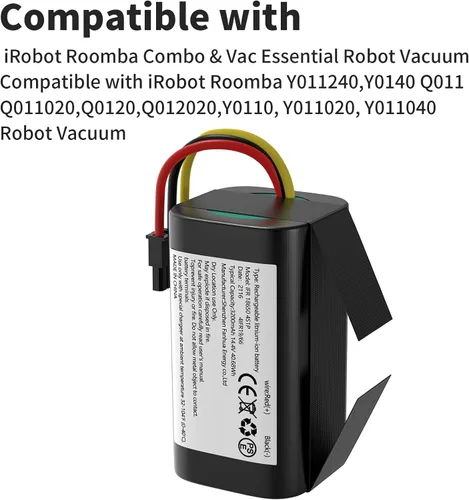 Vista 4 de Reemplazo de batería ABL-G para iRobot Roomba Combo & Vac Essential Robot