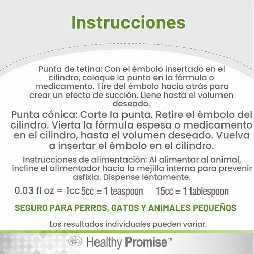 Vista 3 de Four Paws Jeringa de alimentación para mascotas Healthy Promise Easy Feeder
