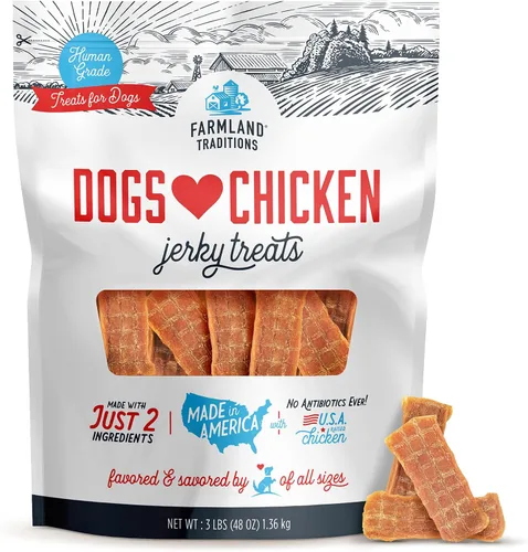 Vista 12 de Dulces de carne seca de res que a los perros de Farmland Traditions les encantan con solo 3 ingredientes y sin rellenos, bolsa de 5 onzas Made in