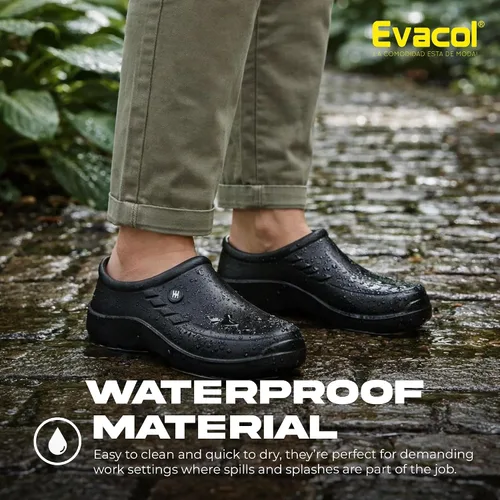 Vista 8 de Zapatos antideslizantes para hombre: zuecos sin cordones, cómodos zapatos de trabajo
