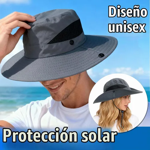 Vista 2 de NPJY Sun Bucket Hats Wide Brim Fishing Hat UPF 50+ Beige