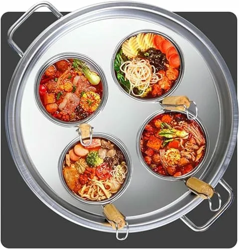Vista 6 de Olla para Pasta De Acero Inoxidable, Juego De Olla para Pasta Con Cesta para Insertar, 4 Agujeros