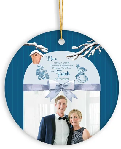 Vista 12 de Adornos de Navidad personalizados con foto, adorno de recuerdo personalizado con nombre de bebé, nuevo regalo de bebé, recuerdo de bebé