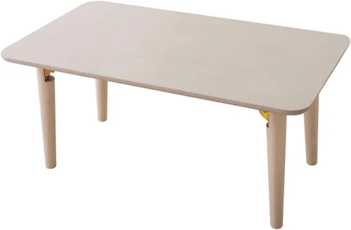 Vista 23 de EMOOR Mesa auxiliar plegable de madera rectangular mediana (17.7 x 31.5 pulgadas), gris claro, mesa baja para sentarse en el suelo, espacio pequeño