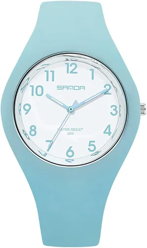 Vista 2 de Fashion Jelly Series - Reloj deportivo de cuarzo electrónico con correa de silicona para mujer