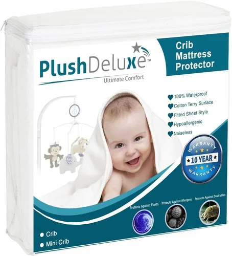 Vista 10 de Protector de colchón premium 100% impermeable, hipoalergénico, libre de vinilo, transpirable, superficie de algodón suave con bucles. -, Algodón