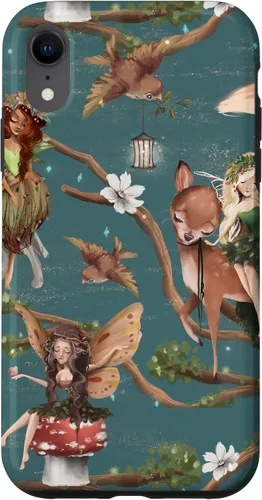 Vista 24 de iPhone 12/12 Pro Woodland Criatures - Carcasa para jardín de hadas