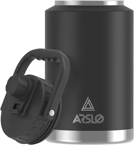 Vista 11 de Jarra Grande de Agua Aislada con Asa, Botella de Agua Aislada de Un Galón, Jarra de Agua de Acero Inoxidable de 1 Galón