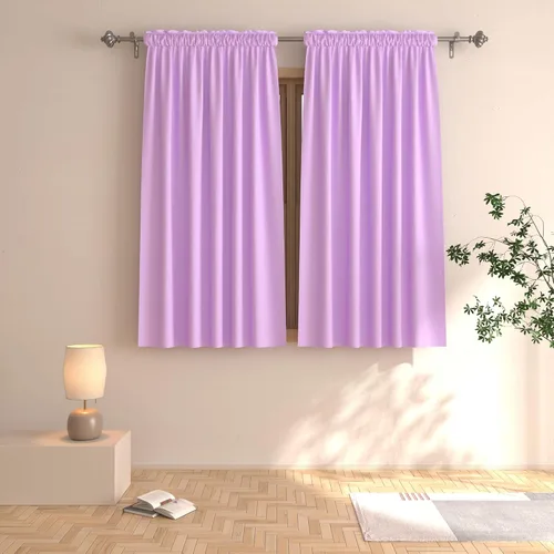 Vista 15 de UPOPO Cortinas beige de 45 pulgadas de largo para oscurecer la habitación, paneles de cortina para ventana, bolsillo para cortinero, cortinas