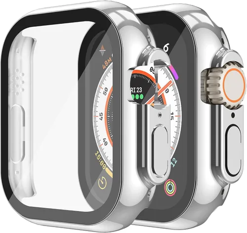 Vista 25 de Misxi Juego de 2 Fundas de Vidrio Templado Compatibles con Apple Watch Series 3 y Series 2 de 1.496 Pulgadas, Protector de Pantalla de Policarbonato