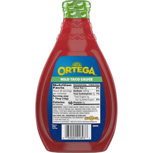 Vista 9 de Salsa para Tacos Ortega Original, Suave, 16 Onzas