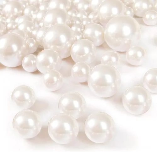 Vista 7 de 160 perlas para relleno de jarrón, perlas de maquillaje sin agujero, para soporte de brochas para decoración del hogar, boda, 10/14/20 (champán)