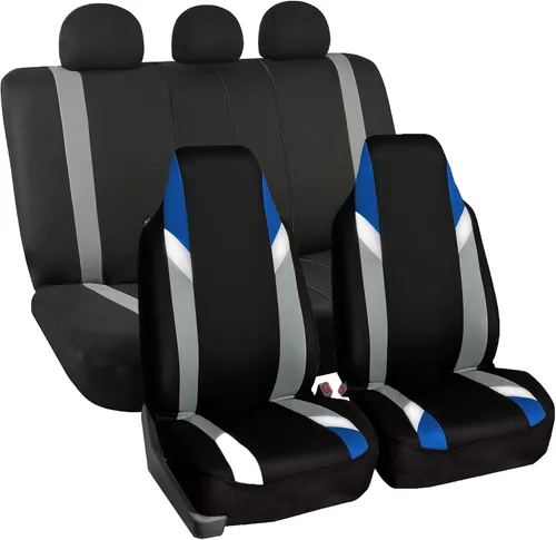 Vista 22 de FH Group Tres filas de 7 plazas, fundas de asiento modernistas de alta calidad, se adaptan a la mayoría de automóviles, camiones, SUV y camionetas