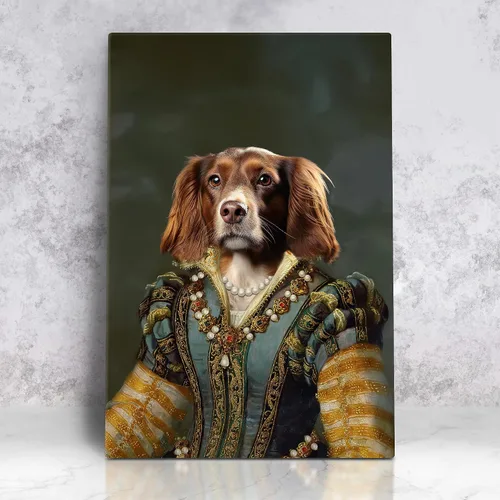 Vista 28 de Awesometik Impresión en lienzo personalizada retrato real de mascota a partir de foto, retrato personalizado del Renacimiento, retratos, retratos 20