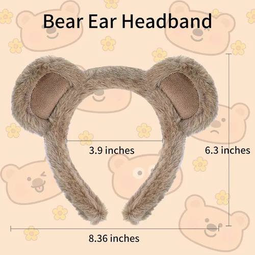 Vista 4 de Animal Ears Design Headbands for Women, Costume Hair Accessories for Birthday, Holiday, Party, Cosplay & Daily Wear