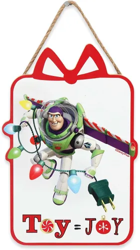 Vista 24 de Disney - Cartel colgante de madera con texto en inglés «The Nightmare Negro/Blanco