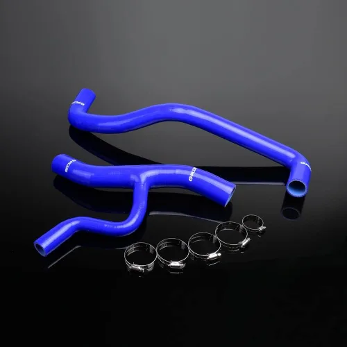 Vista 9 de PIT66 Kit de mangueras de radiador de refrigerante de silicona, compatible con Ford Mustang GT 4.6L V8 1996-2004, negro con abrazaderas