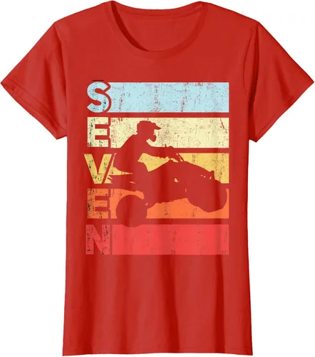 Vista 75 de ATV 7th Birthday Party ATV 4 Wheeler - Camiseta de cumpleaños temática cuádruple Negro