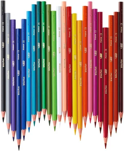 Vista 2 de Bic Kids Evolution ECOlutions - Lápices para colorear, varios colores, ecológicos, 2.47 oz, 12 unidades (paquete de 1)