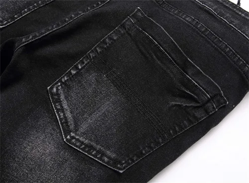 Vista 8 de AITITIA Jeans elásticos de ajuste regular rasgados para hombre