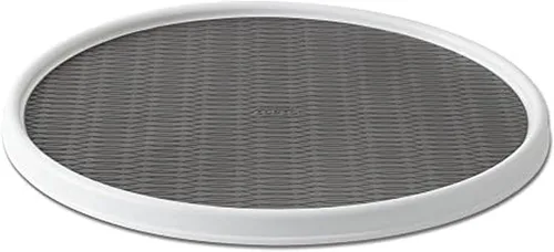 Vista 8 de Copco Plato Giratorio Antideslizante Lazy Susan para Despensa, 18 Pulgadas, Carbón/Gris Claro