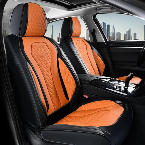 Vista 13 de Coverado Fundas de asiento de automóvil, fundas de asiento delantero, funda de asiento de coche beige, fundas impermeables para asiento
