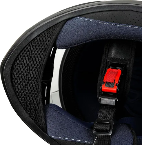 Vista 9 de Casco de motocicleta de cara completa para adultos con aprobación DOT, Casco ligero y aerodinámico de bicicleta de calle negro brillante para Brillo