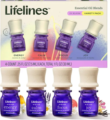 Vista 10 de Lifelines - Mezclas de aceites esenciales, set de descubrimiento de 5 paquetes - Aceites esenciales mezclados con bomba de precisión para difusores