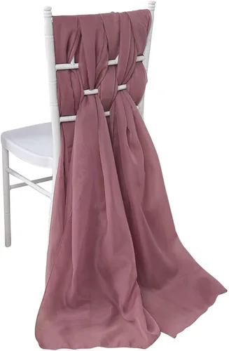 Vista 28 de Efavormart - Paquete de 5 bandas de gasa de alta calidad para silla, 22 x 78 pulgadas, amatista violeta, lazos para silla de diseño transparente