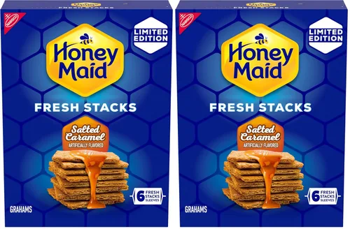 Vista 19 de HONEY MAID Fresh Stacks Chocolate Graham Crackers, aperitivos de viaje a granel, 6 cajas (36 paquetes de aperitivos múltiples)