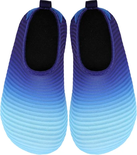 Vista 4 de Scurtain - Zapatos acuáticos para niños, calcetines acuáticos de secado rápido con sensación de pies descalzos para niños, niñas y bebés con suela