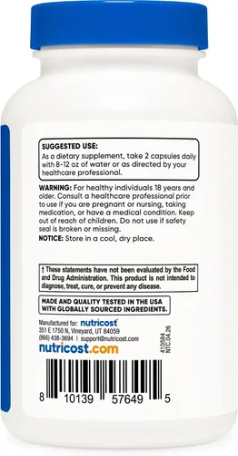 Vista 5 de Nutricost Super Antioxidantes (1000 mg) 120 cápsulas – Suplemento antioxidante para hombres y mujeres con Acai, Goji, arándanos y más, 60 porciones