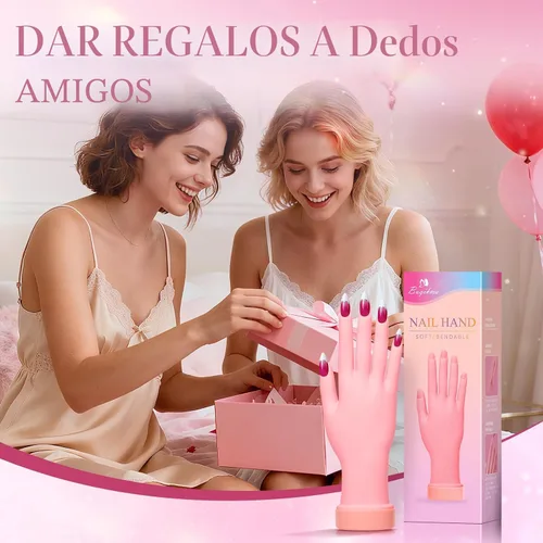 Vista 9 de Buqikma Mano de práctica de uñas para uñas acrílicas, mano de maniquí para práctica de uñas, flexible y flexible y flexible para práctica de uñas, 1