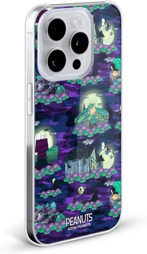 Vista 2 de Head Case Designs Funda rígida con licencia oficial de Peanuts Snoopy Patterns Spooktacular compatible con Apple iPhone 15 Pro Max